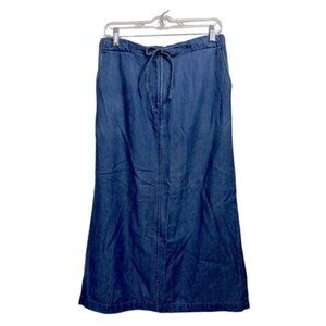 Orvis Women's Tencel Tie Waist Denim Midi Skirt, Small